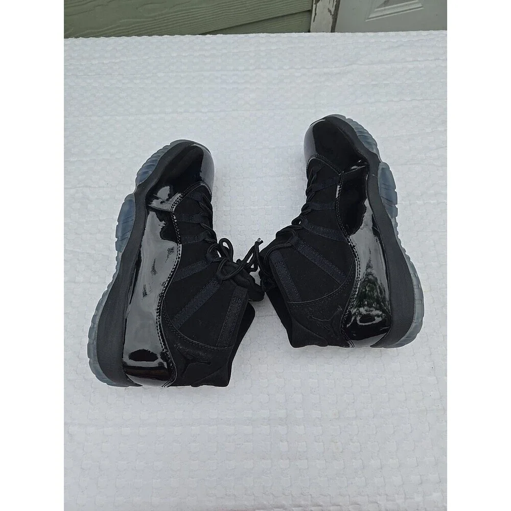 Jordan 11 Retro Black on Black Sneakers Patent Suede Size 13 Men  136046-000